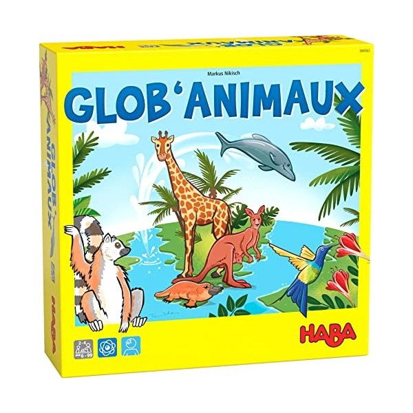 HABA - Glob‘Animaux - Jeu de société - Jeu de connaissances sur les animaux et insectes - 5 ans et plus - 306562