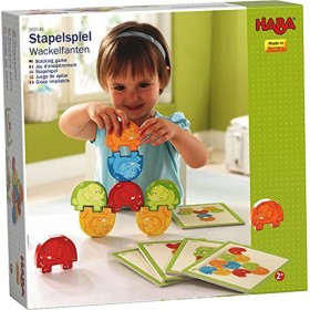 HABA 300145 Wooden Stacking Game Wigglefants, Ages 2 and Up Made in Germany 