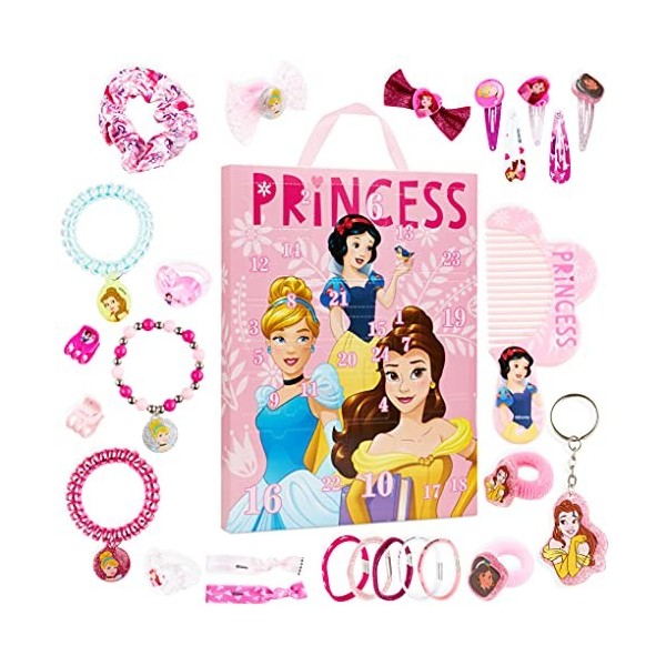 Disney Calendrier de l'Avent 2023 Bijoux Enfant Fille la Reine des Neiges,  Multicolore