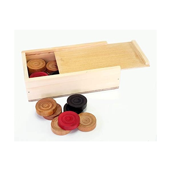 StonKraft Monnaie en bois Carrom avec boîte en bois