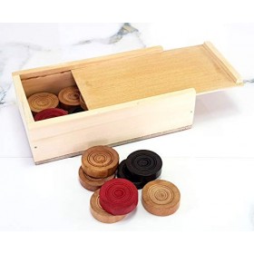 StonKraft Monnaie en bois Carrom avec boîte en bois