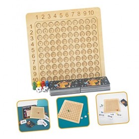 ibasenice Table De Multiplication Échiquier en Bois Conseil dapprentissage des Mathématiques en Bois Conseil De Multiplicati
