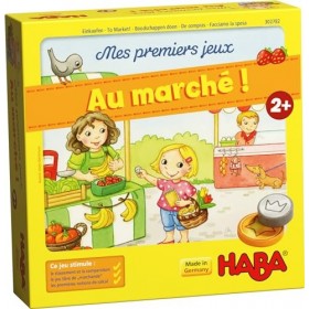 HABA - Mes premiers jeu - Au marché - Jeu de société enfant - Jeu dobservation, dimitation - Notion dargent - 1 à 4 joueur