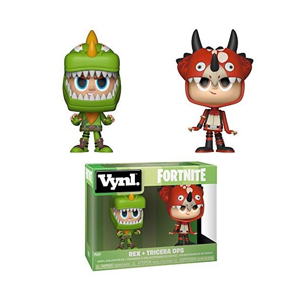 Funko VYNL: Fortnite A -2PK - Rex & Tricera Ops - Figurine en Vinyle à Collectionner - Idée de Cadeau - Produits Officiels - 