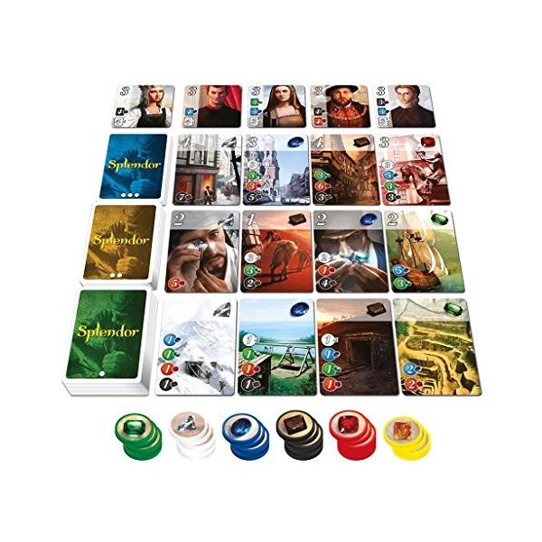 Asmodée - Jeu de stratégie Splendor Version espagnole - Langue espagnole