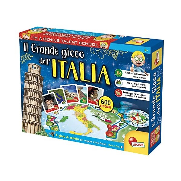 Liscianigiochi 51156 Le Grand Jeu De LItalie, Multicolore, ‎6 x 38,8 x 28,5 cm. 700 grammes