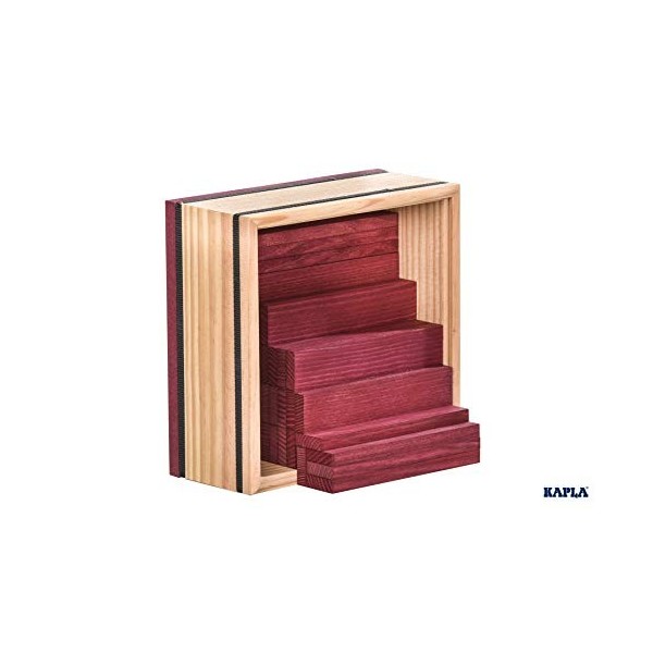 KAPLA 9000160 Lot de 40 Plaquettes en Bois Violet