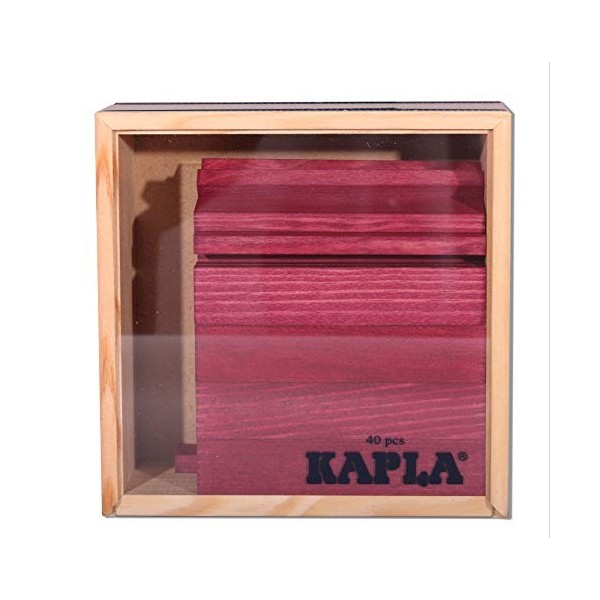 KAPLA 9000160 Lot de 40 Plaquettes en Bois Violet