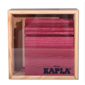 KAPLA 9000160 Lot de 40 Plaquettes en Bois Violet