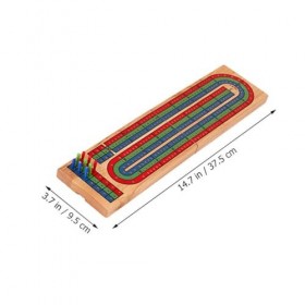 TOYANDONA 1 Jeu De Société De Cribbage en Bois avec Cartes À Jouer Jeu De Table Classique en Bois Massif Plateau De Fête Cart