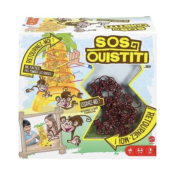 Mattel Games Jurassic World Jeu SOS Raptors « Jurassic World : Le Monde d’après » avec une tour inspirée du film, des tiges e