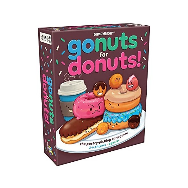 Gamewright , Go Nuts for Donuts, Board Game, Ages 8+, 2-6 Players, 20 Minutes Playing Time