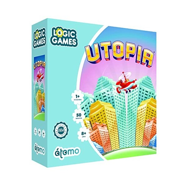 Utopia - Jeu de logique Logic Game, jeu pour 1 joueur à partir 8 ans - Jeu pour raisonnement, logique et attention