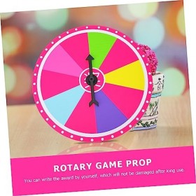 NAMOARLY Plateau Tournant De Loterie Roue De Prix Compacte Roue De Carnaval Roue De Prix Arc-en-Ciel Jouets pour Enfants Joue