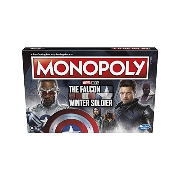 MONOPOLY: Marvel Studios The Falcon and The Winter Soldier Edition Jeu de société pour les fans de Marvel, jeu pour 2 à 6 jou