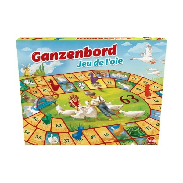 Goliath Ganzenbord, Klassiek Bordspel voor het Gehele Gezin, Gezelschapsspel Vanaf 5 Jaar, Oud-Hollands Spel voor 2 tot 6 Spe