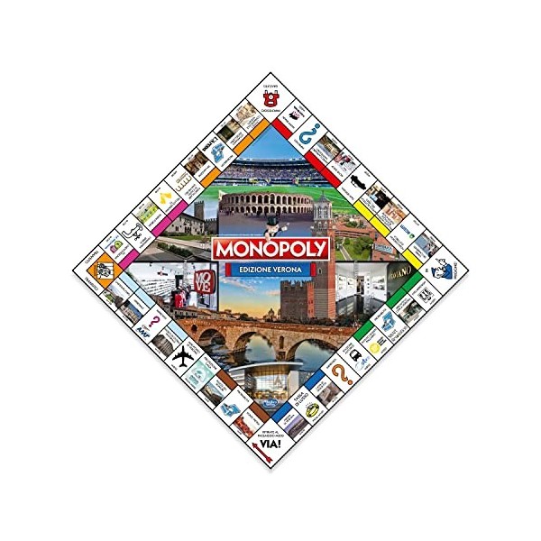 Winning Moves - Monopoly Ed Vérone, Jeu de société