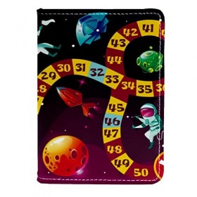 Plateau de jeu amusant Cosmonaut Planet Space Hip Support de passeport, housse de passeport, portefeuille de passeport, essen