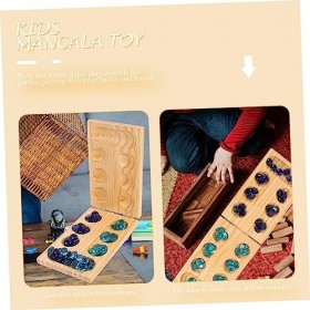 STAHAD 1 Jeu Mancalá Superbes Billes Colorées Jeux De Société pour 2 Personnes Jeu Intelligent Jeu De Mancala pour Les Enfant