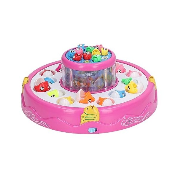 Haofy Ensemble de Jouets de Pêche, Jouet de Pêche Magnétique Musical Lumière à la Mode Intéressant pour la Maison Bleu 