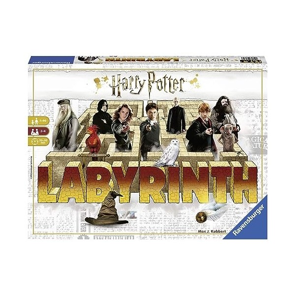 Ravensburger - Jeu de réflexion société classique - Labyrinthe Harry Potter - Enfant et Famille - 2 à 4 Joueurs dès 7 ans - M