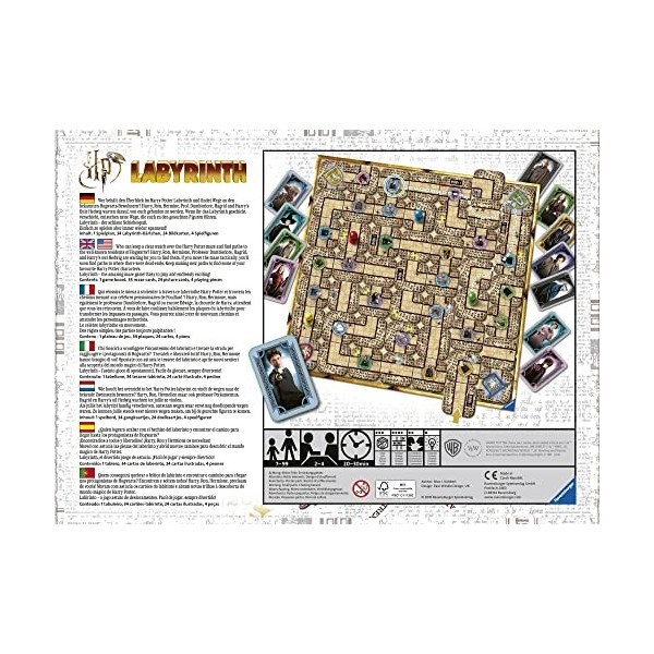 Ravensburger - Jeu de réflexion société classique - Labyrinthe Harry Potter - Enfant et Famille - 2 à 4 Joueurs dès 7 ans - M