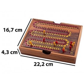 Engelhart – 350290 - Cribbage en Bois dans Un Coffret avec Cartes – Jeu de société pour 2 Joueurs et + à partir de 8 Ans - 16