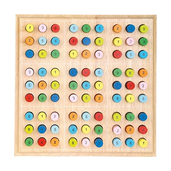 Small Foot- Sudoku « Couleurs » en Bois pour Enfants, Jeu de société à partir de 6 Ans, 2489, One Color, Taille Unique