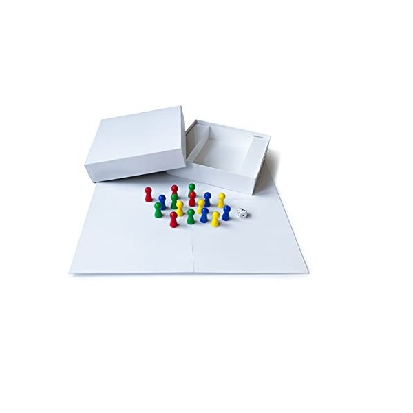 Spieltz Kit créatif de jeu de société : jeu de société vide plateau de jeu + boîte + accessoires de jeu de société grand j