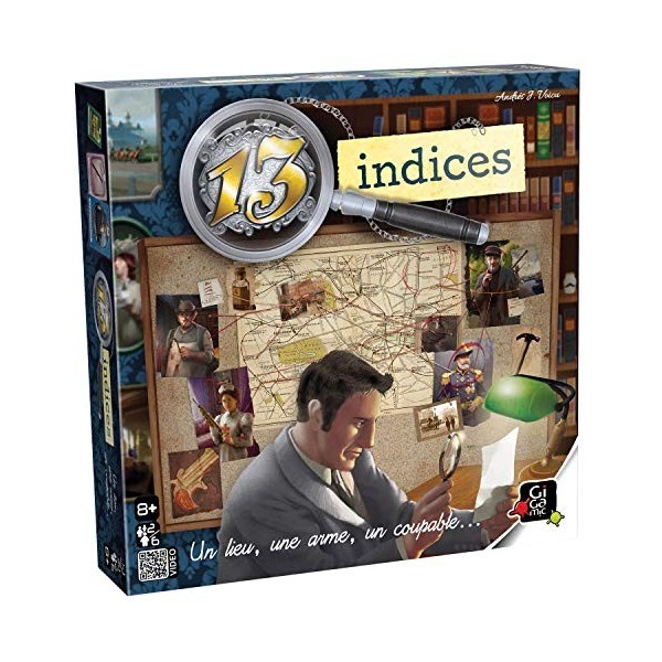 Gigamic- Jeu de stratégie 13 Indices, JGTI