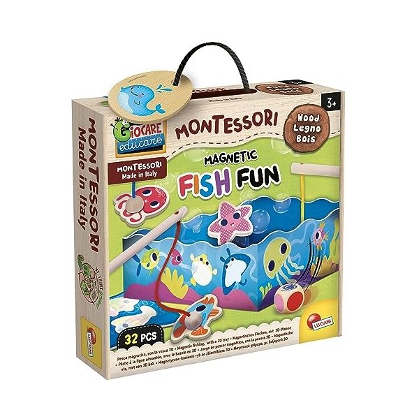 Lisciani - Jouer Apprendre Montessori Bois - Baby Ferme - Jeu de parcours pour enfants à partir de 3 ans - 85873