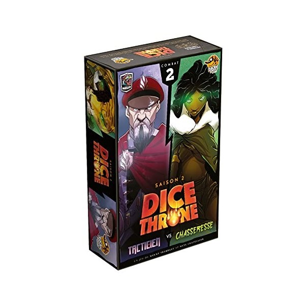 Lucky Duck Games - Dice Throne S2 : Tacticien VS Chasseresse - Version Française