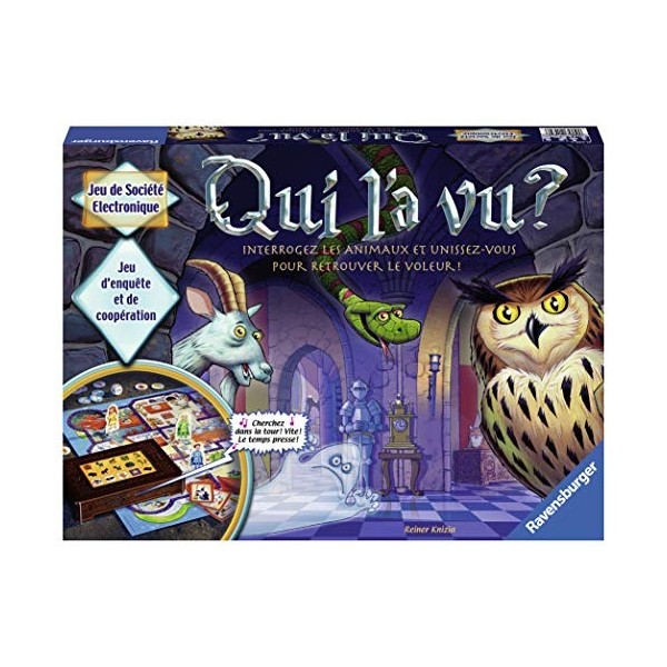 Ravensburger - Qui la vu ? - Jeu de société avec électronique - Jeu denquête coopératif - Jeu de réflexion famille - 2 à 4 