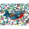 Northstar Games , Happy Salmon - Blue , Miniature Game , Ages 6+ , 3-6 Players , 5 Minutes Playing Time