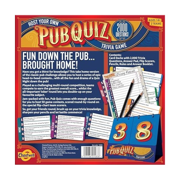 Cheatwell Games Organisez Votre Propre Quiz de pub | Questions 2000