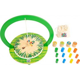 Small Foot 11428 déquilibre la Chenille Qui Fait des Trous en Bois, Jeu de société pour Enfants et Adultes Jouets, Multicolo