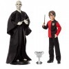 Harry Potter Coffret poupées articulées Voldemort et Harry Potter, costumes et baguettes inspirés du film, à collectionner, j