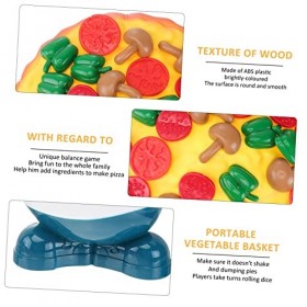 Totority 2 Pièces Jouets À Empiler Blocs De Bébé en Bois Cadeaux De Couples Blocs À Empiler Jeu Jeux De Famille Tour De Pizza