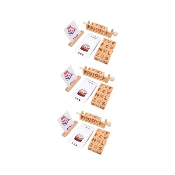 SAFIGLE 1 Ensemble De Jouets Éducatifs en Bois pour Enfants Construction dapprentissage Créatif Blocs Précoces Mathématiques