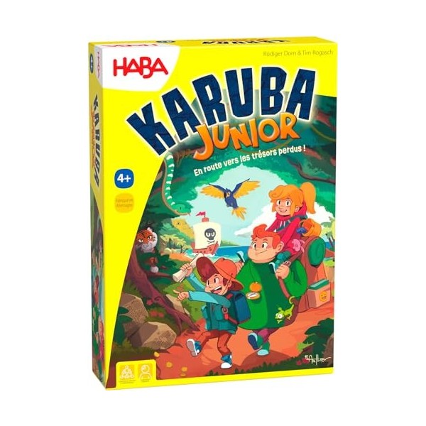 HABA- Karuba Junior société Enfant daventure coopératif et de stratégie-Grand Jeu de Plateau-1 à 4 Joueurs-4 Ans et Plus, 30