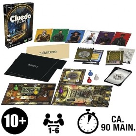 Hasbro Gaming Cluedo Escape Extorsion à Midnight Hotel, Jeu dévasion Unique Soluble pour 1 à 6 Joueurs, Jeu coopératif