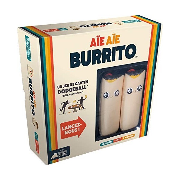 Exploding Kittens | Aïe Aïe Burrito | Jeu de société | À partir de 7 ans | 2 à 6 joueurs | 15 minutes