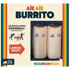 Exploding Kittens | Aïe Aïe Burrito | Jeu de société | À partir de 7 ans | 2 à 6 joueurs | 15 minutes