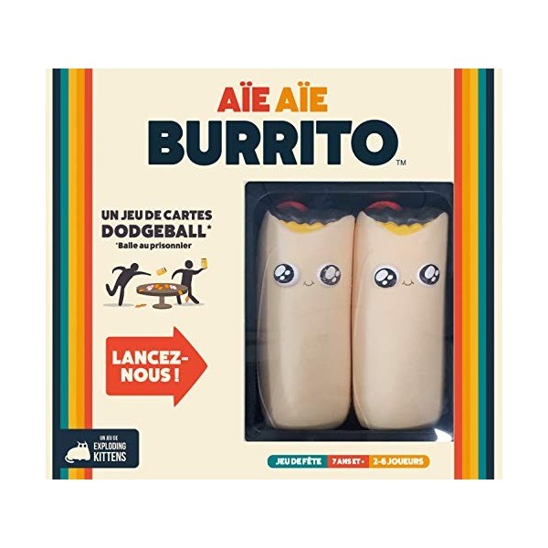 Exploding Kittens | Aïe Aïe Burrito | Jeu de société | À partir de 7 ans | 2 à 6 joueurs | 15 minutes