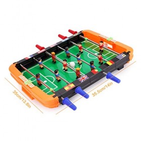 LIUASMUE Enfants Sport Table Portative en Plein Air Jeu Baby-Foot Table Football Mini Jouets Football Table Kit Jeu Match Pla