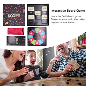Yuecoom Jeu de Cartes, Jeu de société créatif interactif Familial avec Plateau tournant, Jeu Familial Amusant pour Enfants et