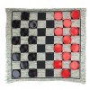 Jeu de dames vintage pour intérieur et extérieur avec tapis réversible pour enfants et adultes, jeu de dames vintage avec tap