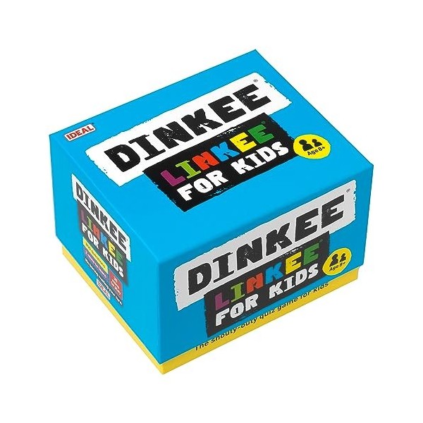 IDEAL , DINKEE LINKEE trivia game for kids: Four little questions, with one big link! , Kids Games , For 3-30 Players , Ages 