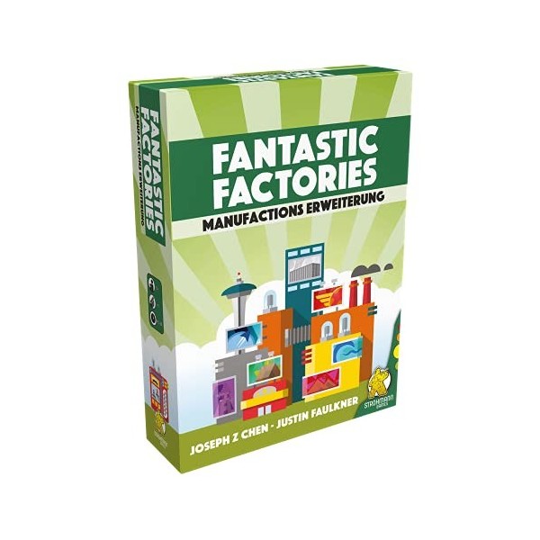 Strohmann Games Fantastic Factories - Manufactions | Extension | Jeu Familial | Jeu de société | 1 à 5 Joueurs | À partir de 