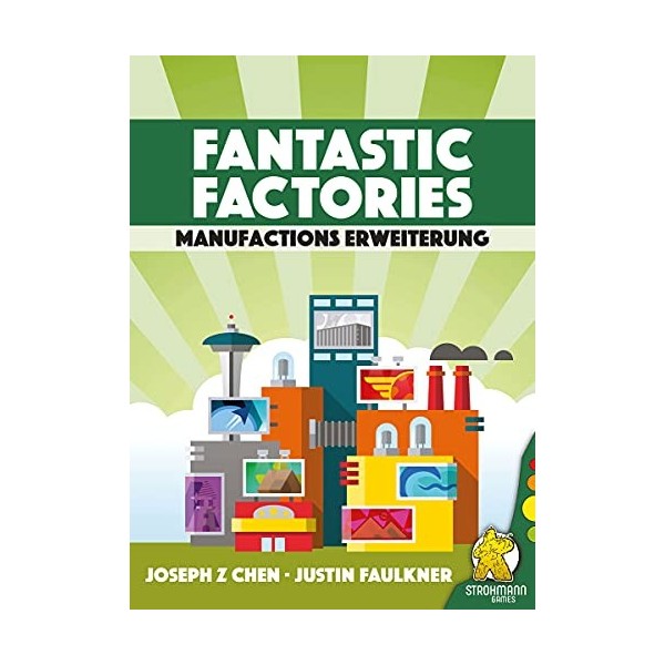 Strohmann Games Fantastic Factories - Manufactions | Extension | Jeu Familial | Jeu de société | 1 à 5 Joueurs | À partir de 
